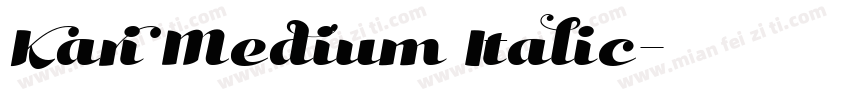 Kari Medium Italic字体转换